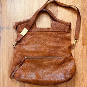 Foley + Corinna Cognac Leather Mid City Tote Bag